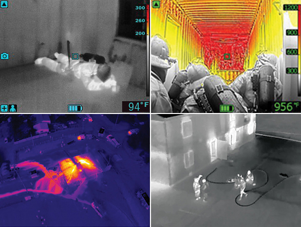 imagens termográficas de câmeras para combate a incêndios